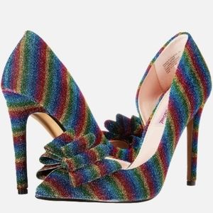 New Betsey Johnson Prince d'Orsay Rainbow Pump 7.5